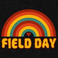 Retro field day yellow rainbow field day teachers Ladies PosiCharge Tri-Blend Wicking Tank