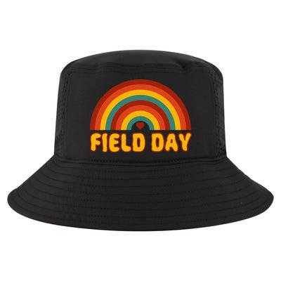 Retro field day yellow rainbow field day teachers Cool Comfort Performance Bucket Hat