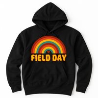 Retro field day yellow rainbow field day teachers Hoodie