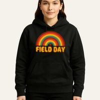 Retro field day yellow rainbow field day teachers Hoodie