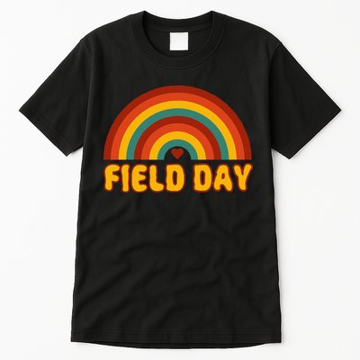 Retro field day yellow rainbow field day teachers Tall T-Shirt
