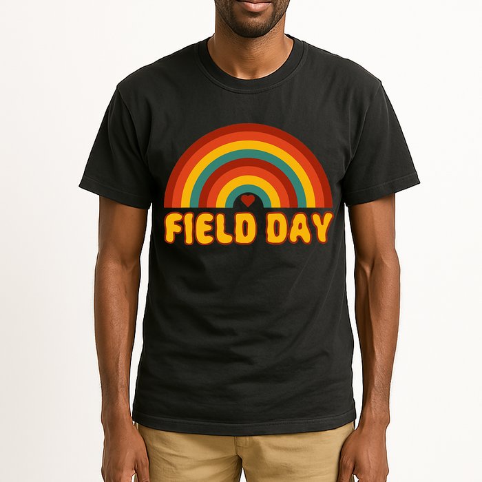 Retro field day yellow rainbow field day teachers Tall T-Shirt
