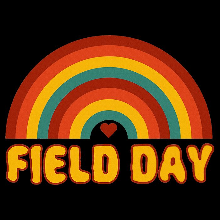 Retro field day yellow rainbow field day teachers Tall T-Shirt