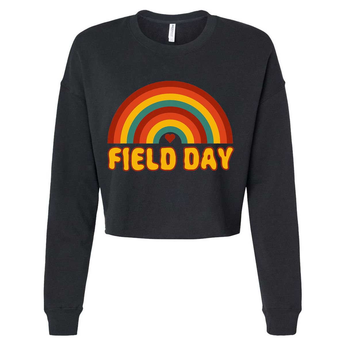 Retro field day yellow rainbow field day teachers V-Neck T-Shirt