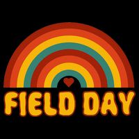 Retro field day yellow rainbow field day teachers 16 in Basic Backpack