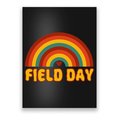 Retro field day yellow rainbow field day teachers Poster