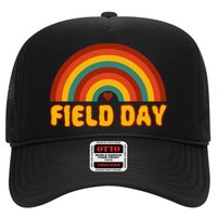 Retro field day yellow rainbow field day teachers Hat