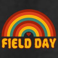 Retro field day yellow rainbow field day teachers Hat
