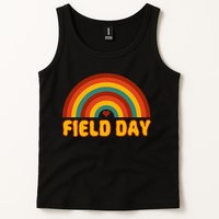 Retro field day yellow rainbow field day teachers Tank Top