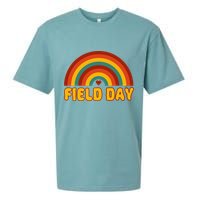 Retro field day yellow rainbow field day teachers Sueded Cloud Jersey T-Shirt