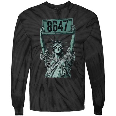 Retro Foxtrots Deltas Tangos Funny Political 86 47 Vintage Tie-Dye Long Sleeve Shirt