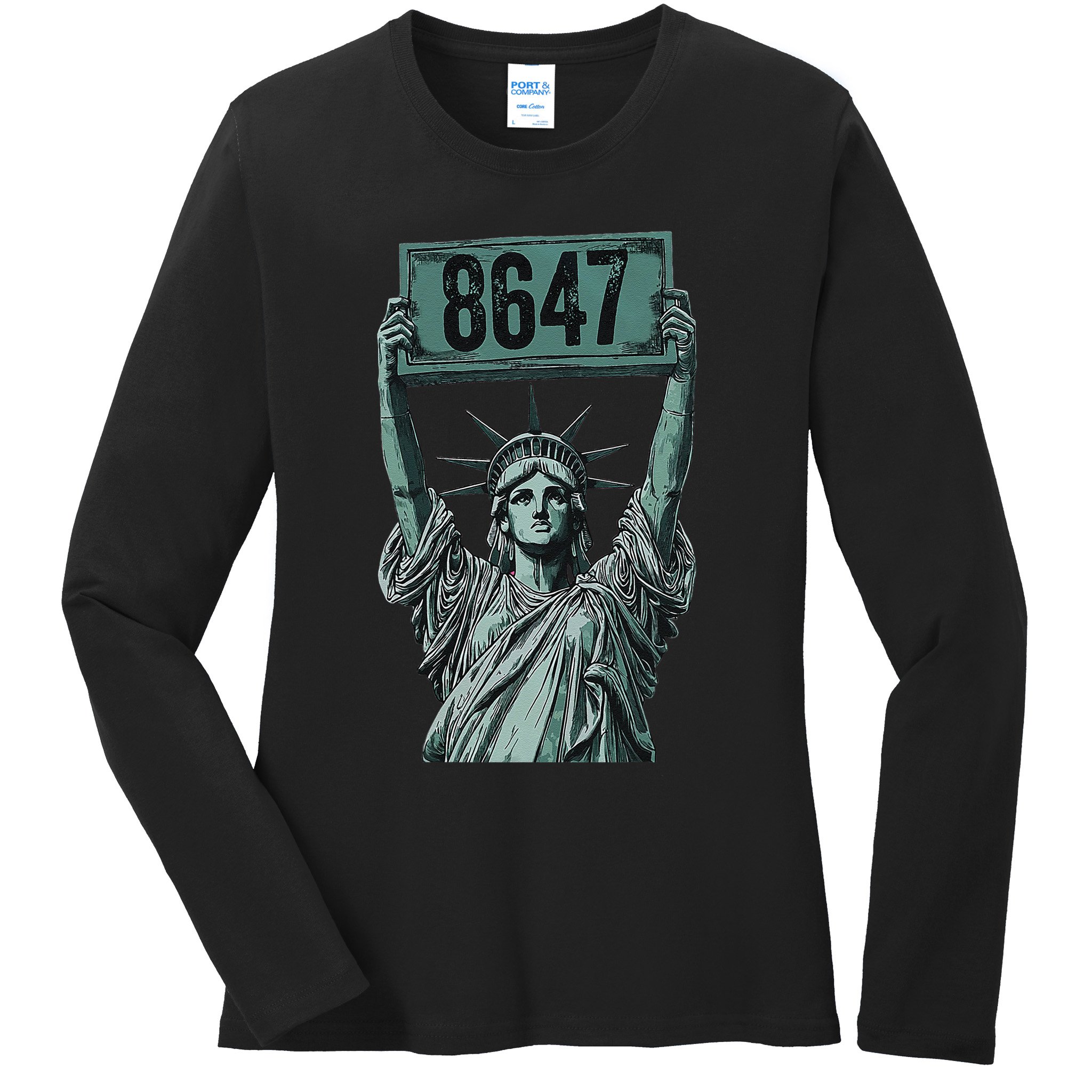 Retro Foxtrots Deltas Tangos Funny Political 86 47 Vintage Ladies Long Sleeve Shirt