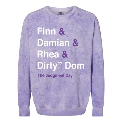 Rtruth Finn Damian Rhea Dirty Dom The Judgment Day Colorblast Crewneck Sweatshirt