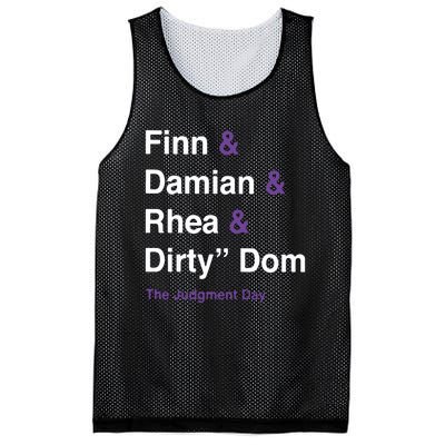 Rtruth Finn Damian Rhea Dirty Dom The Judgment Day Mesh Reversible Basketball Jersey Tank