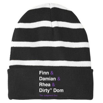 Rtruth Finn Damian Rhea Dirty Dom The Judgment Day Striped Beanie with Solid Band