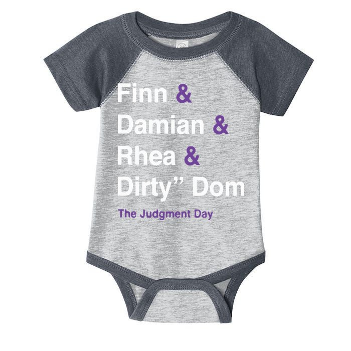 Rtruth Finn Damian Rhea Dirty Dom The Judgment Day Infant Baby Jersey Bodysuit