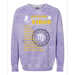 Rules For Dating A Virgo Zodiac Funny Gift Meaningful Gift Meaningful Gift Colorblast Crewneck Sweatshirt