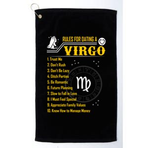 Rules For Dating A Virgo Zodiac Funny Gift Meaningful Gift Meaningful Gift Platinum Collection Golf Towel