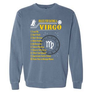 Rules For Dating A Virgo Zodiac Funny Gift Meaningful Gift Meaningful Gift Garment-Dyed Sweatshirt