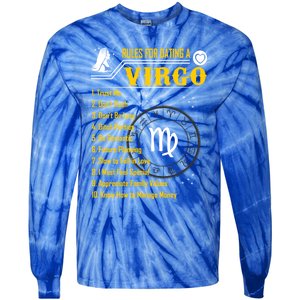 Rules For Dating A Virgo Zodiac Funny Gift Meaningful Gift Meaningful Gift Tie-Dye Long Sleeve Shirt