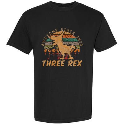 Roaring Fun Dinosaur Themed 3rd Birthday Gifts Garment-Dyed Heavyweight T-Shirt