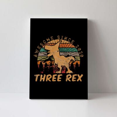 Roaring Fun Dinosaur Themed 3rd Birthday Gifts Canvas