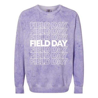 Retro Field Day Gift Colorblast Crewneck Sweatshirt