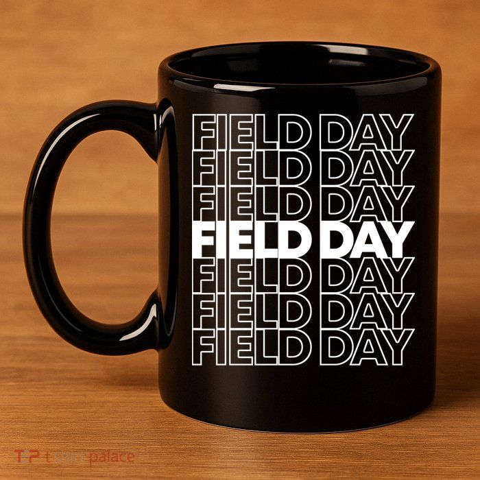 Retro Field Day Gift 11oz C Handle Ceramic Mug