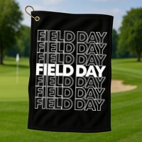 Retro Field Day Gift Golf Towel