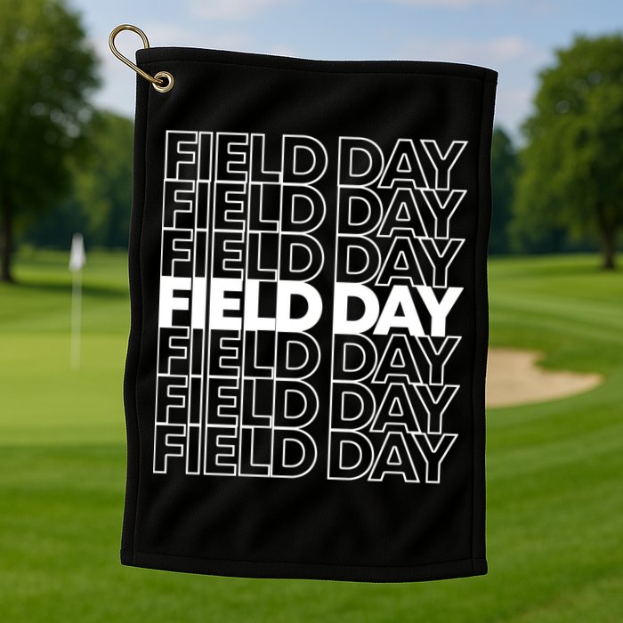Retro Field Day Gift Golf Towel