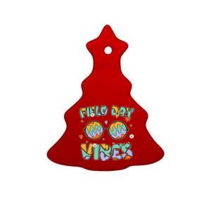 Retro Fields Day Vibes Awesome Playing Sport Gift Cool Gift Ceramic Tree Ornament