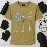 Retro Foxtrots Deltas Tangos Flower Cooling Performance Crew T-Shirt