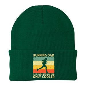 Running For Dad Marathon Runner Coach Marathoner Knit Cap Winter Beanie