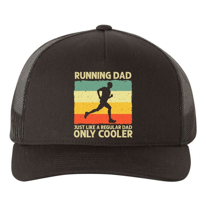 Running For Dad Marathon Runner Coach Marathoner Yupoong Adult 5-Panel Trucker Hat