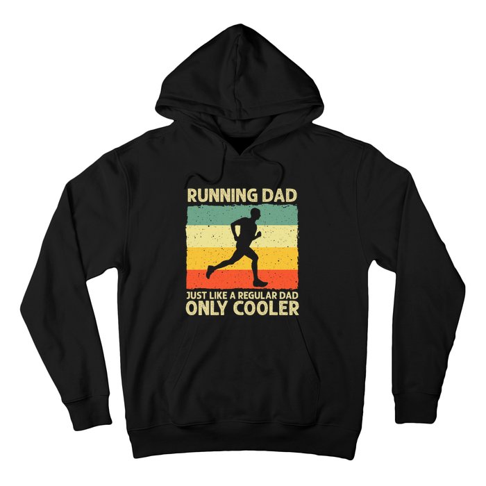 Running For Dad Marathon Runner Coach Marathoner Hoodie