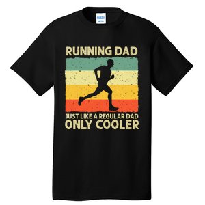 Running For Dad Marathon Runner Coach Marathoner Tall T-Shirt