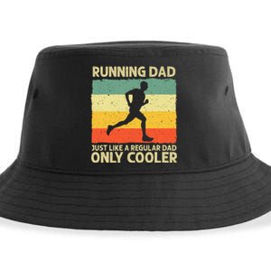 Running For Dad Marathon Runner Coach Marathoner Sustainable Bucket Hat