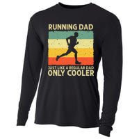 Running For Dad Marathon Runner Coach Marathoner Cooling Performance Long Sleeve Crew