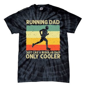 Running For Dad Marathon Runner Coach Marathoner Tie-Dye T-Shirt