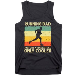 Running For Dad Marathon Runner Coach Marathoner Tank Top