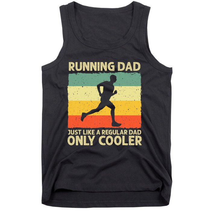 Running For Dad Marathon Runner Coach Marathoner Tank Top