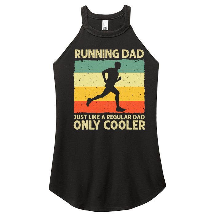 Running For Dad Marathon Runner Coach Marathoner Women’s Perfect Tri Rocker Tank