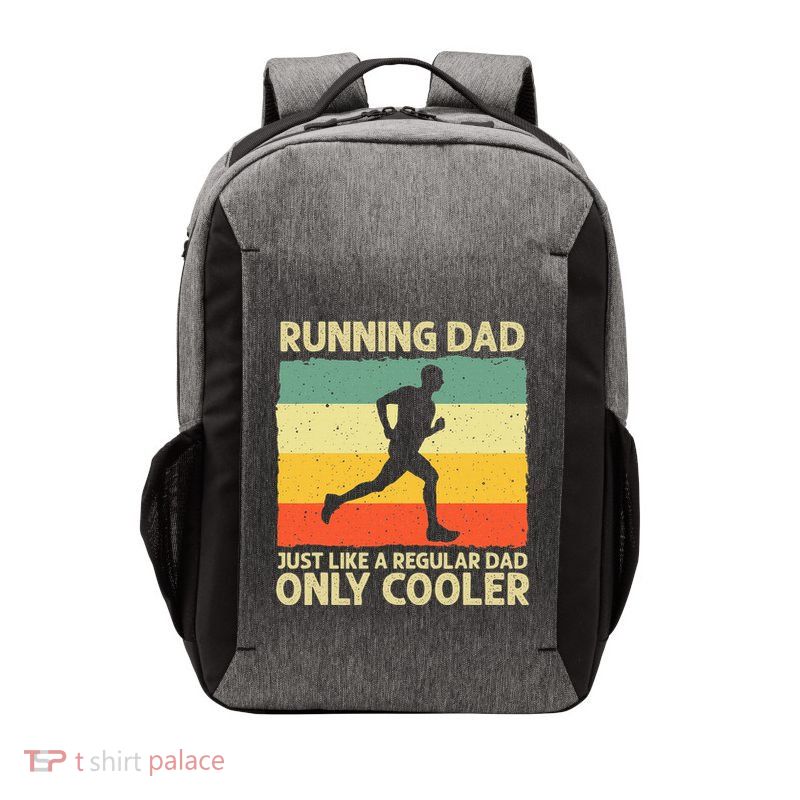 Running For Dad Marathon Runner Coach Marathoner Vector Backpack