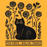Retro Foxtrots Deltas Tangos Flower Art Cat In Flowers V-Neck Sustainable Knit Beanie