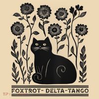 Retro Foxtrots Deltas Tangos Flower Art Cat In Flowers V-Neck Zip Tote Bag