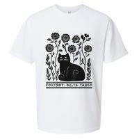 Retro Foxtrots Deltas Tangos Flower Art Cat In Flowers V-Neck Sueded Cloud Jersey T-Shirt