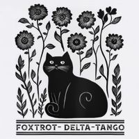 Retro Foxtrots Deltas Tangos Flower Art Cat In Flowers V-Neck Cool Comfort Performance Bucket Hat