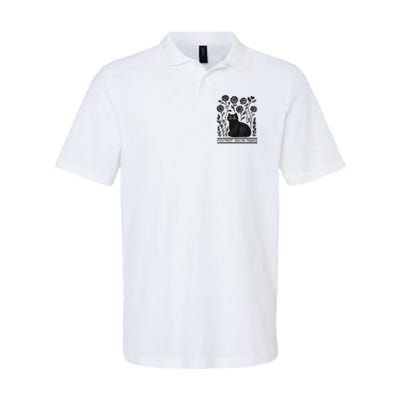 Retro Foxtrots Deltas Tangos Flower Art Cat In Flowers V-Neck Polo