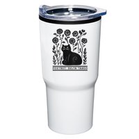 Retro Foxtrots Deltas Tangos Flower Art Cat In Flowers V-Neck Tumbler