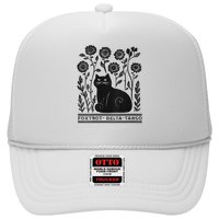 Retro Foxtrots Deltas Tangos Flower Art Cat In Flowers V-Neck Hat